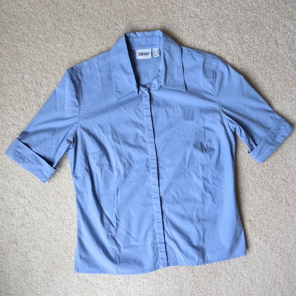 ESPRIT blue button up shirt